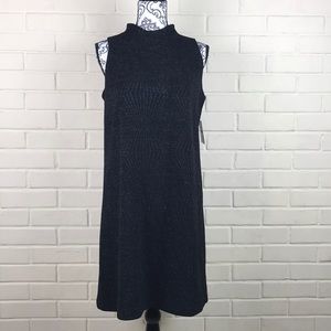 ECI Black Silver Midi Dress